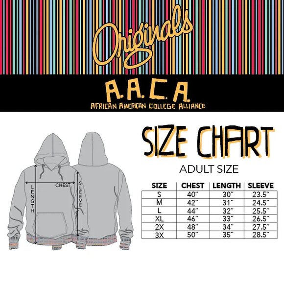 AACA Original Stitched Hoodie Black/Gold Black College Style - Picture 2 of 6